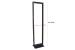 42U (7') 19" Two Post Equipment Rack, Aluminum, Black Finish