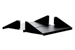 19" Rack Mount Shelf, CPU Shelf, Black