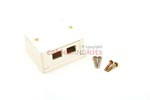 Keystone Surface Mount Box, 2 Port, White