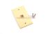 Keystone Wall Plate, 1 Port, Beige / Ivory