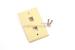 Keystone Wall Plate, 2 Port, Beige / Ivory