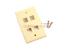 Keystone Wall Plate, 4 Port, Beige / Ivory