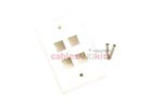 Keystone Wall Plate, 4 Port, White