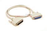 DB25 Male to DB25 Female Parallel Extension Cable, 2.5'