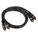 RCA Male to Male x 2 OFC Audio Cable, 3', Black