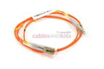 LC to LC Multimode Duplex 50/125 Fiber Patch Cable, 1 Meter