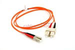 LC to SC Multimode Duplex 50/125 Fiber Patch Cable, 1 Meter