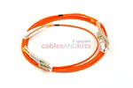 LC to SC Multimode Duplex 50/125 Fiber Patch Cable, 3 Meters