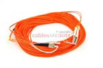 LC to FC Multimode Duplex 62.5/125 Fiber Patch Cable, 31 Meters