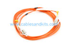 LC to SC Multimode Duplex 62.5/125 Fiber Patch Cable, 2 Meter