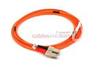 LC to SC Multimode Duplex 62.5/125 Fiber Patch Cable, 3 Meters