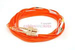 LC to SC Multimode Duplex 62.5/125 Fiber Patch Cable, 10 Meters