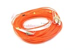 LC to SC Multimode Duplex 62.5/125 Fiber Patch Cable, 30 Meters