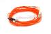 LC to ST Multimode Duplex 62.5/125 Fiber Patch Cable, 9 Meters