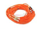 SC to FC Multimode Duplex 62.5/125 Fiber Patch Cable, 30 Meter