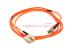 SC to ST Multimode Duplex 62.5/125 Fiber Patch Cable, 2 Meters