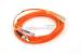 SC to ST Multimode Duplex 62.5/125 Fiber Patch Cable, 5 Meters