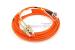 SC to ST Multimode Duplex 62.5/125 Fiber Patch Cable, 8 Meters