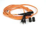 ST to ST Multimode Duplex 62.5/125 Fiber Patch Cable, 3 Meters