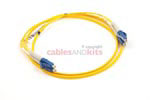 LC to LC Singlemode Duplex 9/125 Fiber Patch Cable, 1 Meter