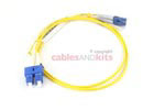 LC to SC Singlemode Duplex 9/125 Fiber Patch Cable, 1 Meter