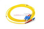 LC to SC Singlemode Duplex 9/125 Fiber Patch Cable, 5 Meters