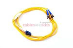 LC to ST Singlemode Duplex 9/125 Fiber Patch Cable, 3 Meters
