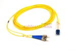 LC to ST Singlemode Duplex 9/125 Fiber Patch Cable, 5 Meters