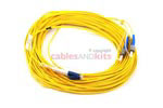 LC to ST Singlemode Duplex 9/125 Fiber Patch Cable, 30 Meters