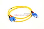 SC to SC Singlemode Duplex 9/125 Fiber Patch Cable, 1 Meter