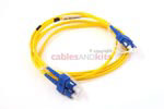 SC to SC Singlemode Duplex 9/125 Fiber Patch Cable, 2 Meters