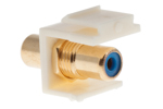 Keystone Snap In Blue RCA Type F/F Module, Ivory