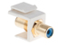 Keystone Snap In Blue RCA Type F/F Module, White