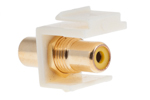 Keystone Snap In Yellow RCA Type F/F Module, Ivory
