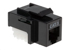RJ11/12 (Cat 3) Type Keystone Jack, Black