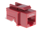 Cat5e Tool Less RJ45 Keystone Jack, Red