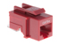 Cat5e Tool Less RJ45 Keystone Jack, Red