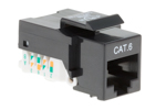 Cat6 Tool Less RJ45 Keystone Jack, Black