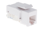 RJ11/12 (Cat 3) Tool Less Keystone Jack, White
