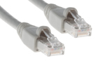 CAT6A Ethernet Patch Cable, Snagless, 2', Gray