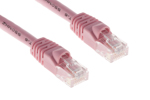 CAT6 Ethernet Patch Cable, Snagless, 4', Pink