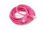 CAT6 Ethernet Patch Cable, Snagless, 15', Pink