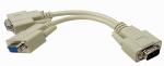 Cables Unlimited VGA HD15 Male-Female (x2) Splitter