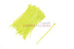 4" Nylon Cable Ties, Fluorescent Green (Qty 100)