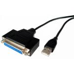 Cables Unlimited USB to Parallel DB25 Female Printer Cable, 6ft