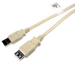 Cables Unlimited USB 2.0 Extension Cable, Beige, 2M