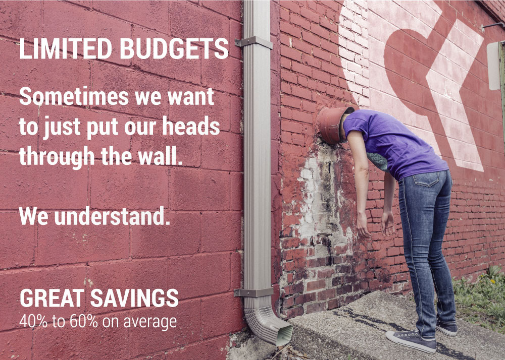 Limited Budgets - Great Savings - Head In Wall